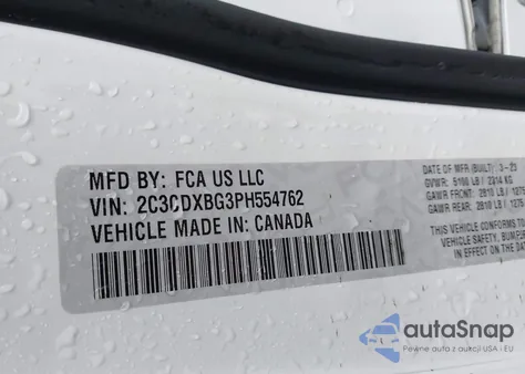 2023 Dodge Charger Sxt from USA, damaged, VIN 2C3CDXBG3PH554762